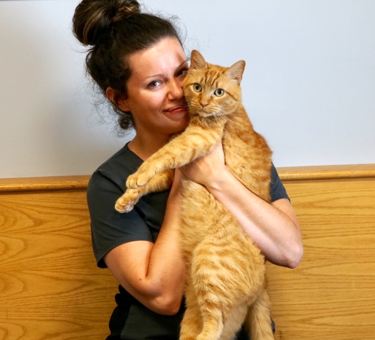 Lindsey and George - Lindsey is kennel staff- Newbury Animal Hospital-Newbury, MA